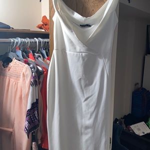 Cream/whole color bridesmaids dress, from Boohoo